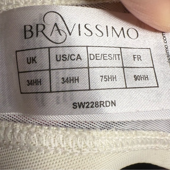 Bravissimo Red White Blue Color Block Tankini Top with Underwire Size 34HH NWT - Picture 9 of 11